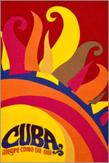 Poster  Cuba heureuse comme son soleil (espagnol) - Vintage Travel Collection