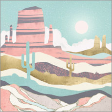 Poster Paysage du soleil désertique