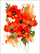 Poster  Bouquet de coquelicots - Rachel McNaughton