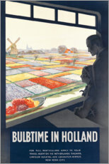 Poster Le temps des tulipes en Hollande (anglais)