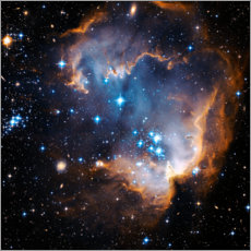Tableau en bois  Naissance d'une étoile, NGC 602 - NASA