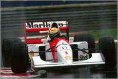 Poster  Ayrton Senna, McLaren MP4/7A, Grand Prix de Belgique 1992