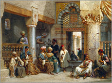 Sticker mural  Arabes dans un café - Carl Friedrich Heinrich Werner