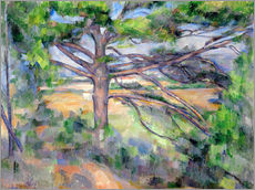 Sticker mural  Grand pin et terre rouge - Paul Cézanne