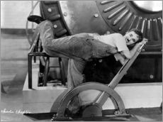 Tableau en plexi-alu  Charlie Chaplin dans Les Temps modernes, 1936