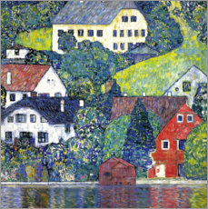 Poster  Maisons à Unterach sur le lac Attersee - Gustav Klimt