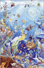 Sticker mural  Cherche et trouve, le monde sous-marin - Bernd Lehmann