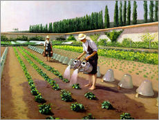 Sticker mural  Les jardiniers - Gustave Caillebotte