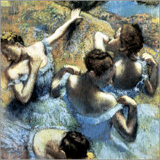 Tableau en plexi-alu  Danseuses en bleu - Edgar Degas
