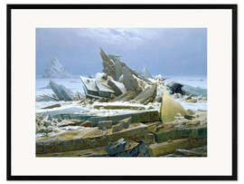 Impression artistique encadrée  La mer polaire - Caspar David Friedrich