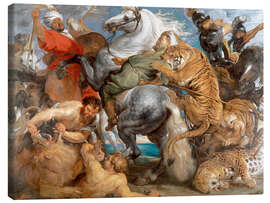 Tableau sur toile  La chasse au tigre - Peter Paul Rubens