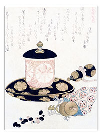 Poster  Théière et clés - Katsushika Hokusai