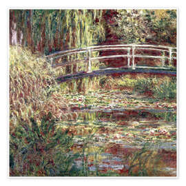 Poster  Le Bassin aux nymphéas, harmonie rose - Claude Monet