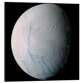 Tableau en verre acrylique  Encelade, satellite de la planète Saturne