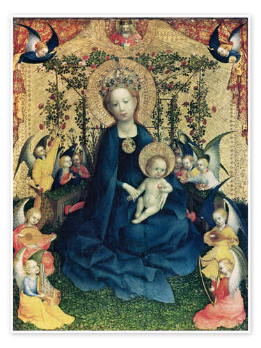 Poster La Vierge au buisson de roses