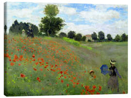 Tableau sur toile  Les Coquelicots (détail) - Claude Monet