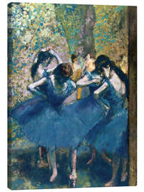 Tableau sur toile  Danseuses en bleu - Edgar Degas