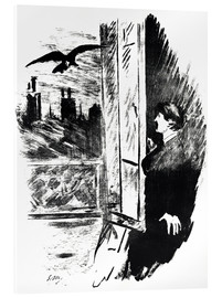 Tableau en verre acrylique  Edgar Allan Poe, Le Corbeau - Édouard Manet