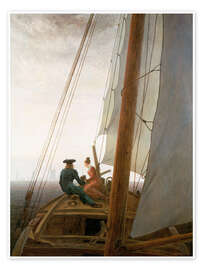 Poster  Sur le voilier - Caspar David Friedrich
