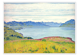 Poster  Paysage du lac Léman - Ferdinand Hodler