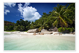 Poster Belle plage - Seychelles 3
