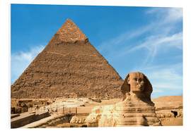 Tableau en PVC  Le Sphinx devant la pyramide de Khéops - Miva Stock