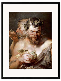 Impression artistique encadrée  Deux satyres - Peter Paul Rubens