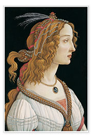 Poster  Portrait de jeune femme - Sandro Botticelli