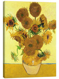 Tableau sur toile  Vase avec quinze tournesols - Vincent van Gogh