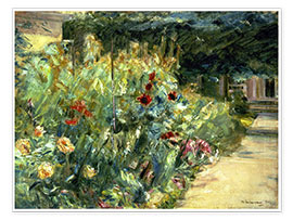 Poster  Flower Garden in Giverny at the Wannsee - Max Liebermann