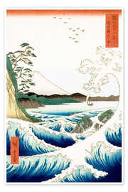 Poster  Mer à Satta dans la province de Suruga - Utagawa Hiroshige