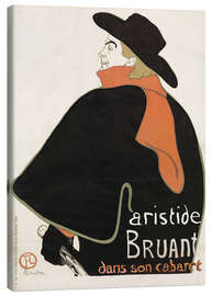 Tableau sur toile  Aristide Bruant dans son cabaret - Henri de Toulouse-Lautrec