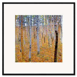 Impression artistique encadrée  La forêt de bouleaux I - Gustav Klimt