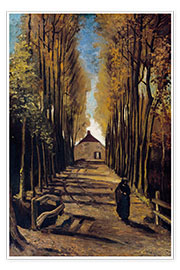 Poster  Avenue de peupliers en Automne - Vincent van Gogh