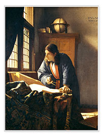 Poster  Le Géographe - Jan Vermeer