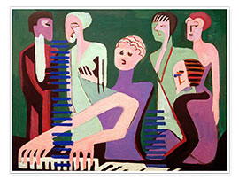 Poster  Chanteur au piano - Ernst Ludwig Kirchner