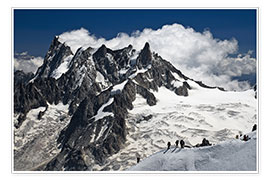 Poster  Massif du Mont Blanc et alpinistes - Frauke Scholz