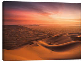 Tableau sur toile  Coucher de soleil dans le désert - Andreas Wonisch