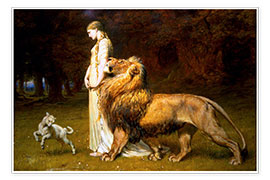 Poster  Una et le Lion dans La Reine des fées - Briton Riviere