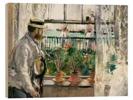 Tableau en bois  Eugène Manet à l'île de Wight - Berthe Morisot