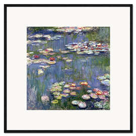 Impression artistique encadrée  Nymphéas, 1916 - Claude Monet