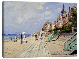 Tableau sur toile  La Plage à Trouville - Claude Monet