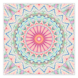 Poster  Mandala pastel n° 5 - Christine Bässler