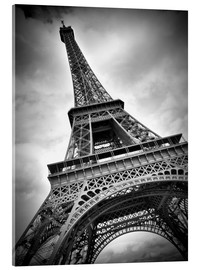 Tableau en verre acrylique  Tour Eiffel en contre-plongée - Melanie Viola