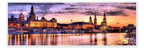 Poster Vue panoramique de Dresde