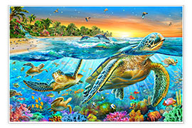 Poster Tortues marines