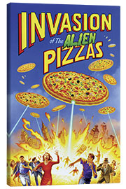 Tableau sur toile  Invasion des pizzas extraterrestres (anglais) - Gareth Williams