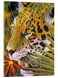 Tableau en verre acrylique  Jaguar dans la jungle - Graeme Stevenson