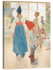 Tableau sur toile  Devant l'arbre de Noël - Carl Larsson