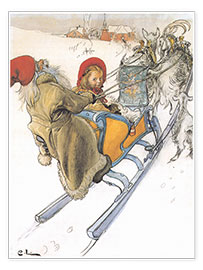 Poster  Tour de traîneau - Carl Larsson